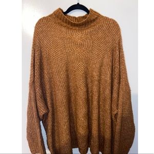 Maurices Brown Oversized MockNeck Sweater